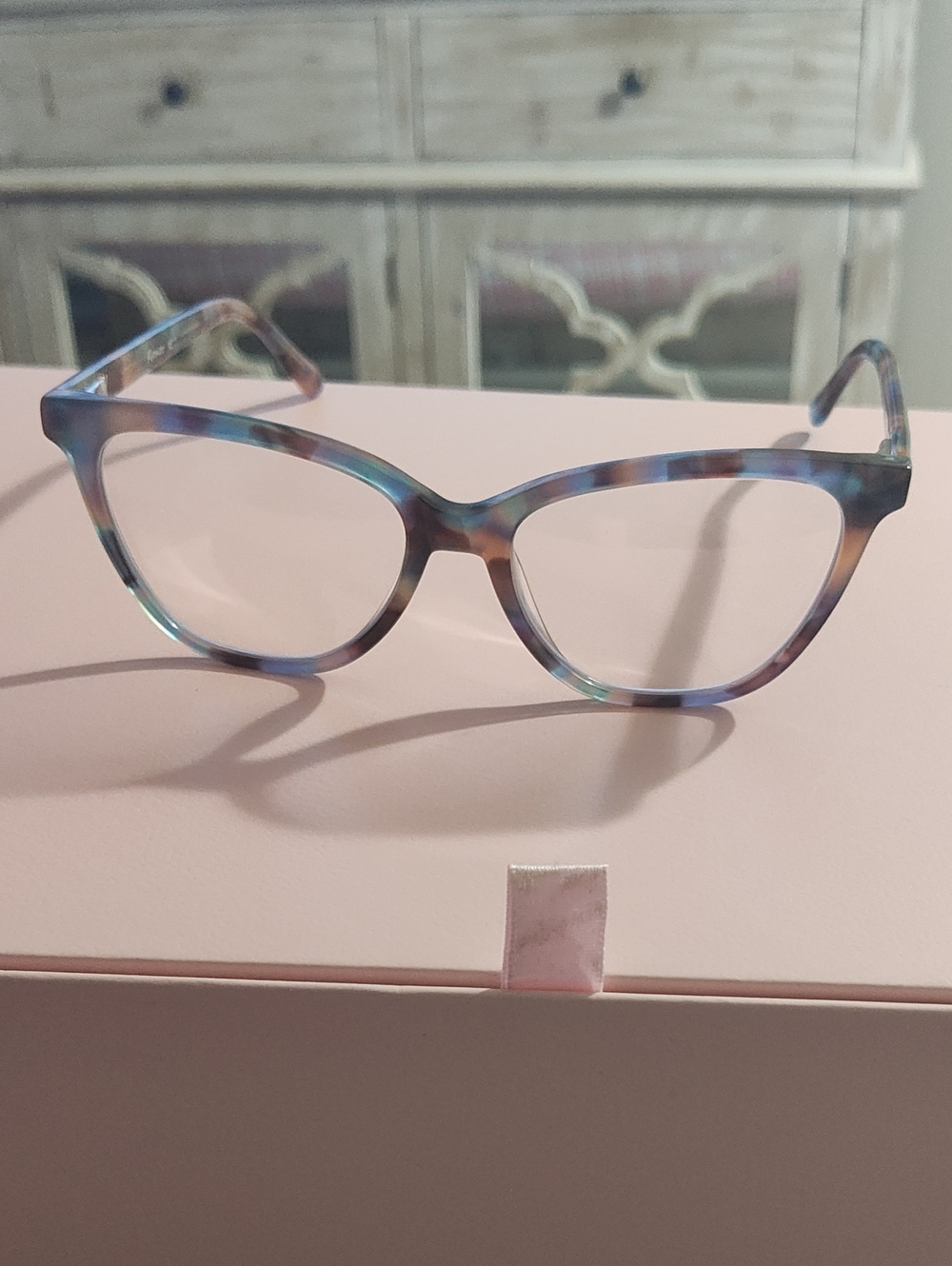 Blue Tortoiseshell Cat-Eye Reading Glasses for Women